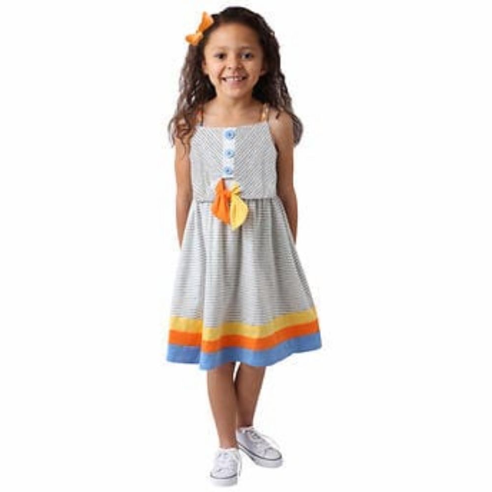 Jona Michelle Kids' Sundress, Gray